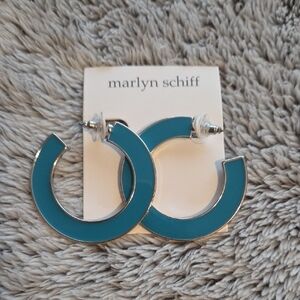 Marlyn Schiff Blue Hoop Earrings